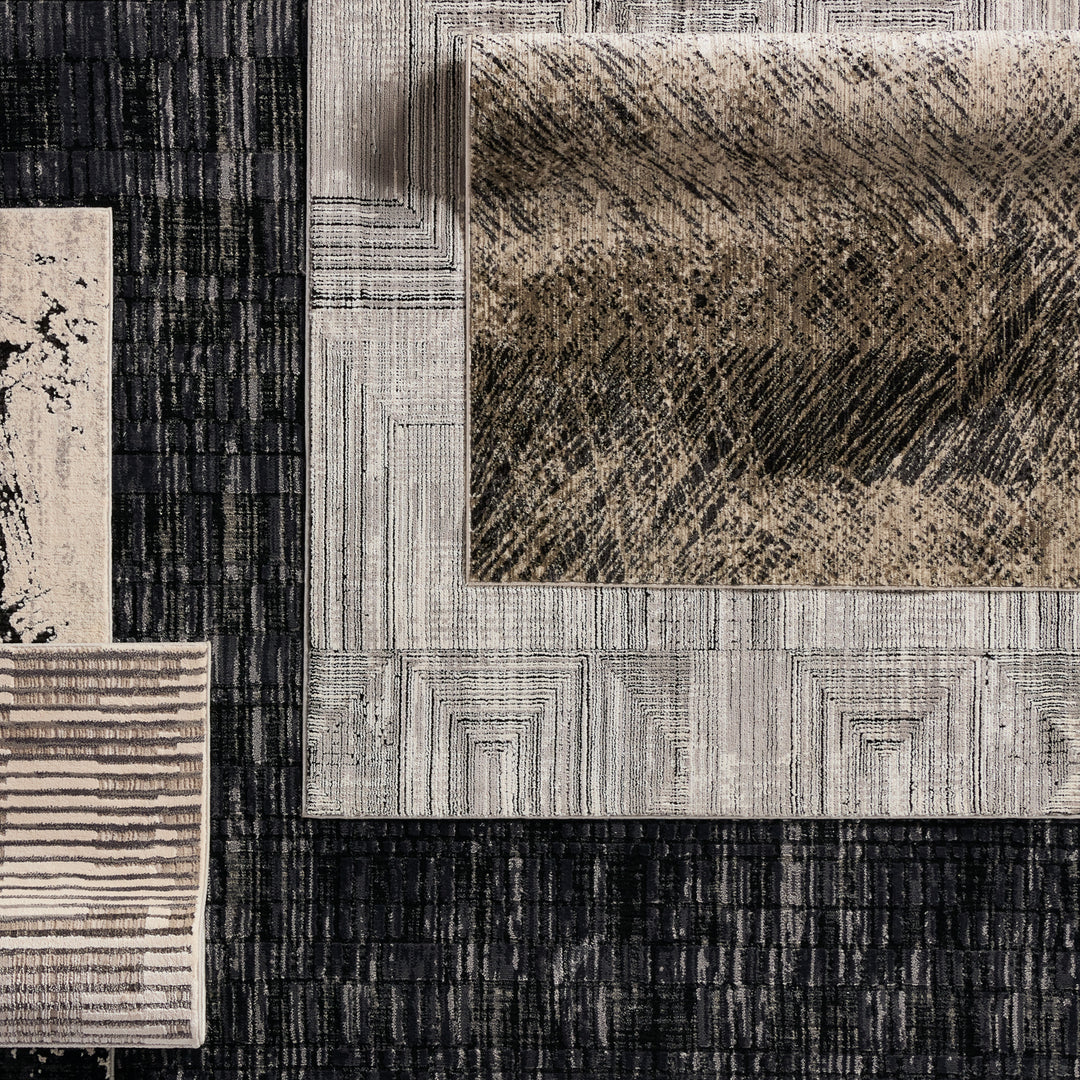 Jaipur Living Dairon Abstract Black/ Taupe Runner Rug (2'8"X8')