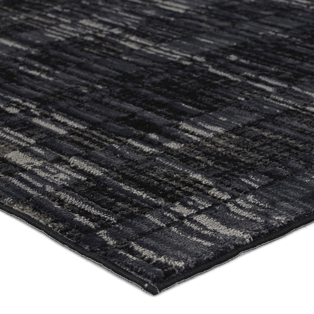 Jaipur Living Carbon Geometric Gray/ Black Runner Rug (2'8"X8')