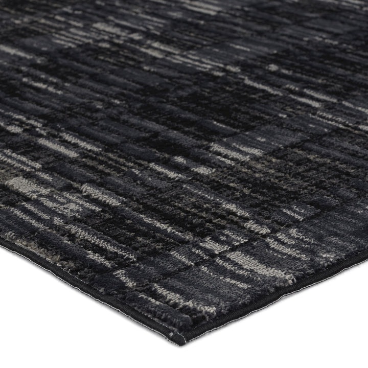 Jaipur Living Carbon Geometric Gray/ Black Runner Rug (2'8"X8')