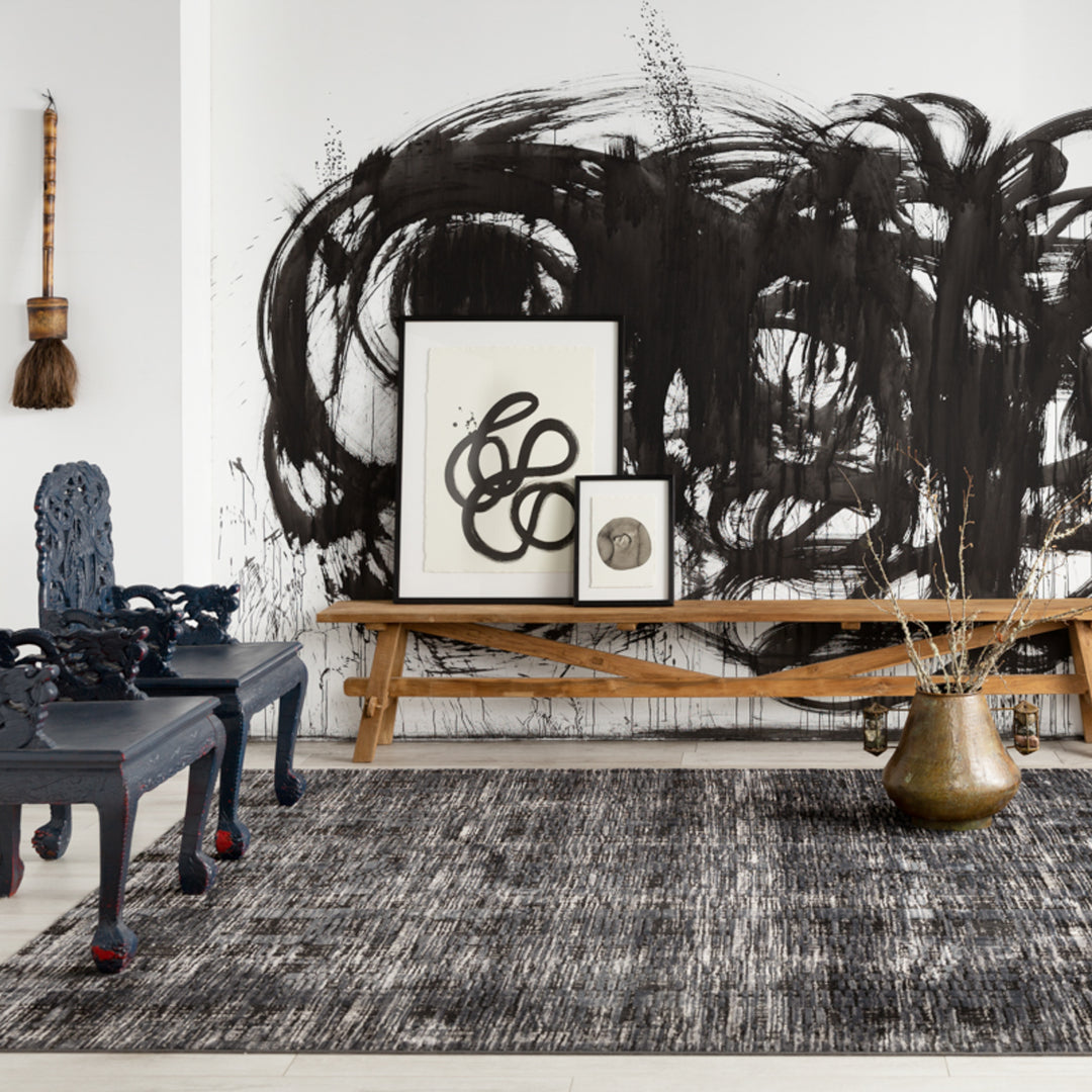 Jaipur Living Carbon Geometric Gray/ Black Area Rug (8'X10')