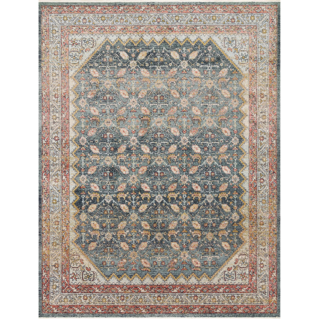 Magnolia Home By Joanna Gaines x Loloi Graham Blue / Persimmon 9'-6" x 12'-6" Area Rug