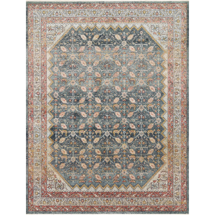 Magnolia Home By Joanna Gaines x Loloi Graham Blue / Persimmon 9'-6" x 12'-6" Area Rug