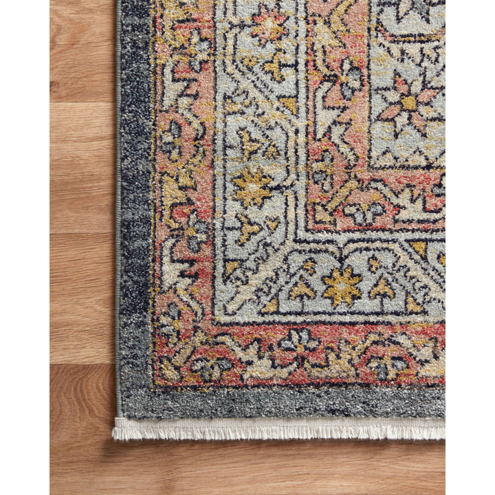 Magnolia Home By Joanna Gaines x Loloi Graham Blue / Persimmon 5'-5" x 7'-6" Area Rug