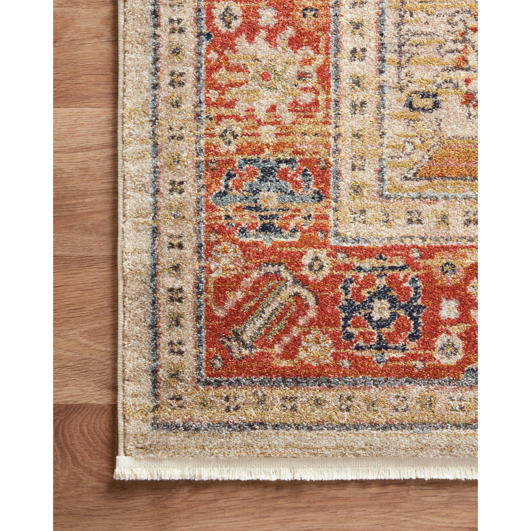 Magnolia Home By Joanna Gaines x Loloi Graham Persimmon / Ant.Ivory 18" x 18" Sample Rug