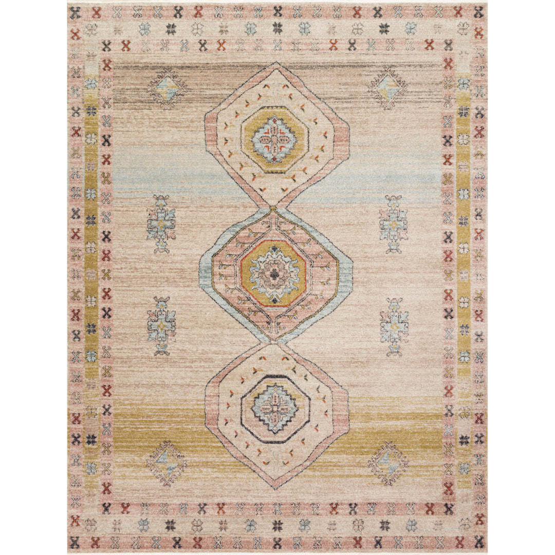 Magnolia Home By Joanna Gaines x Loloi Graham Antique Ivory / Multi 4'-0" x 6'-0" Accent Rug