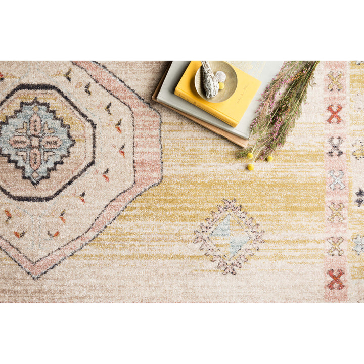 Magnolia Home By Joanna Gaines x Loloi Graham Antique Ivory / Multi 2'-3" x 4'-0" Accent Rug