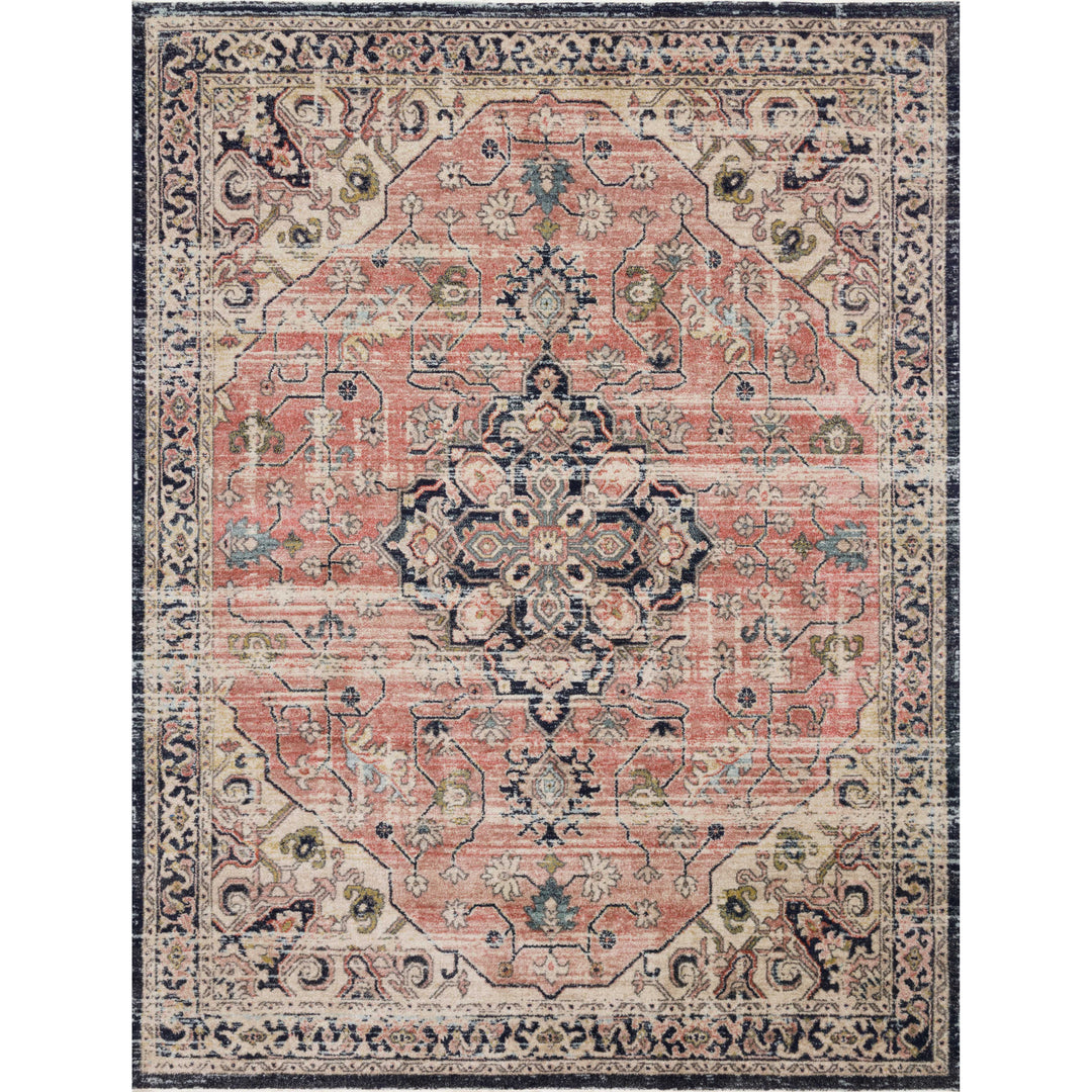 Magnolia Home By Joanna Gaines x Loloi Graham Coral / Navy 4'-0" x 6'-0" Accent Rug