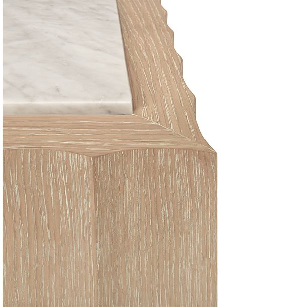 Coffee Tables Square Coffee Table With Fluted Detail In Cerused Oak With White Carrara Marble Top