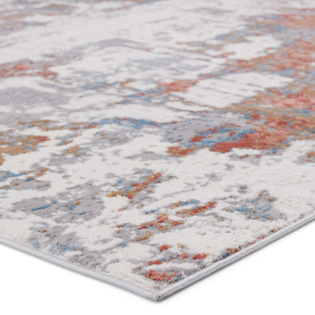 Vibe by Jaipur Living Tocarra Abstract Gray/ Red Area Rug (9'6"X13')