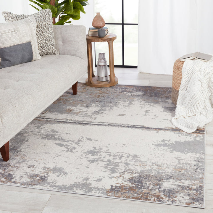 Vibe by Jaipur Living Treyton Abstract Gray/ Ivory Runner Rug (3'X12')