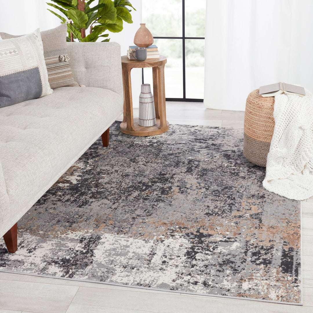 Vibe by Jaipur Living Perrin Abstract Gray/ Tan Area Rug (8'X10')