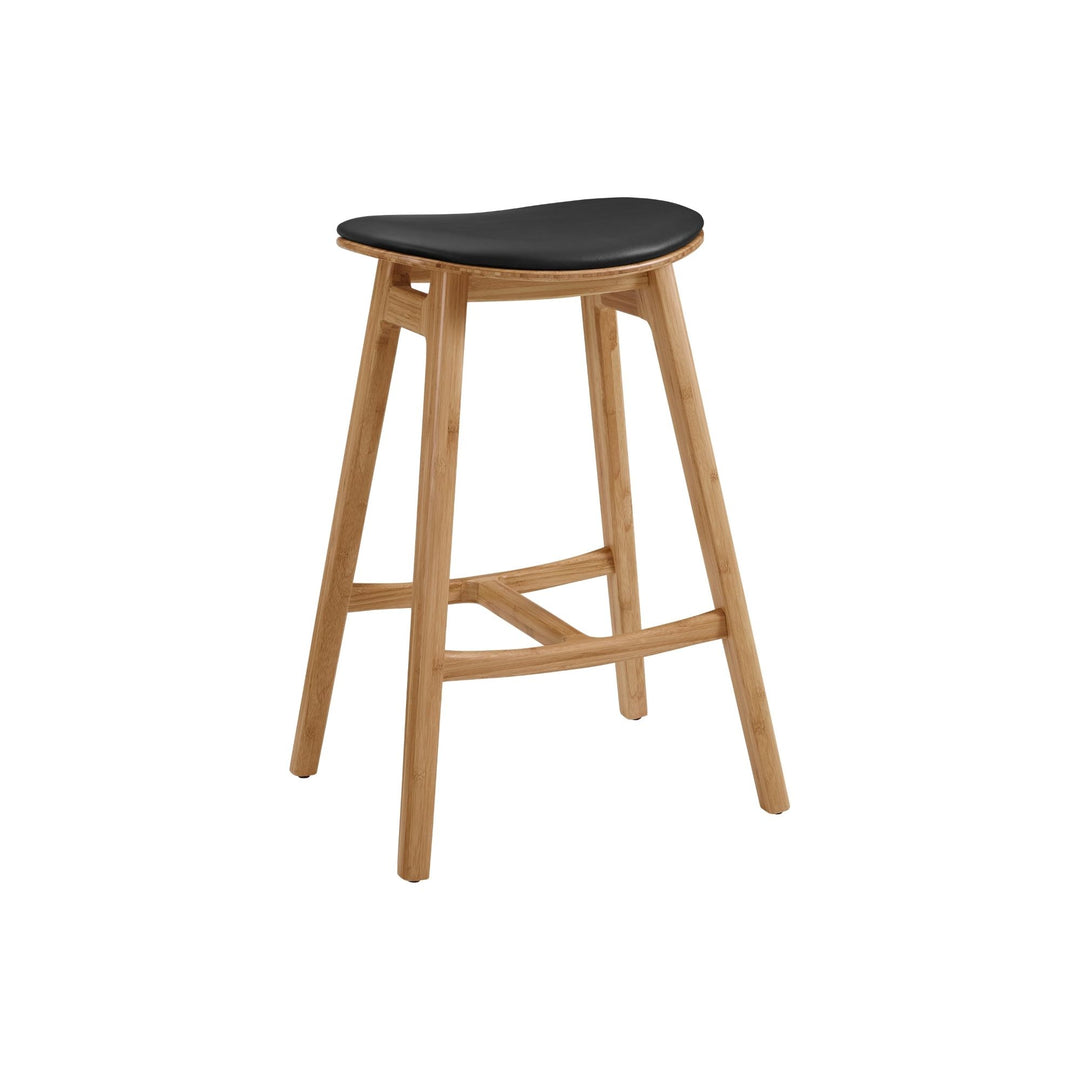 Skol Counter Height Stool With Leather Seat - Caramelized