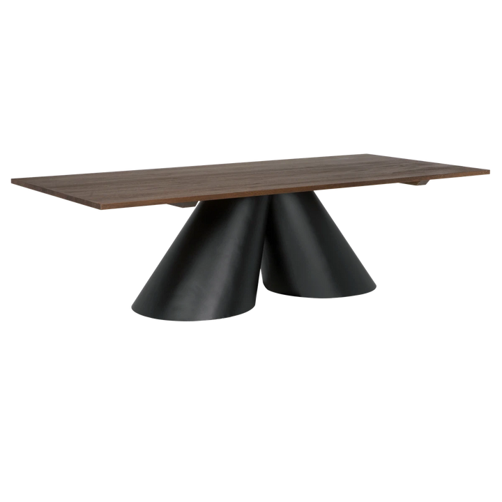 Mason Dining Table - Dark Walnut and Matte Black