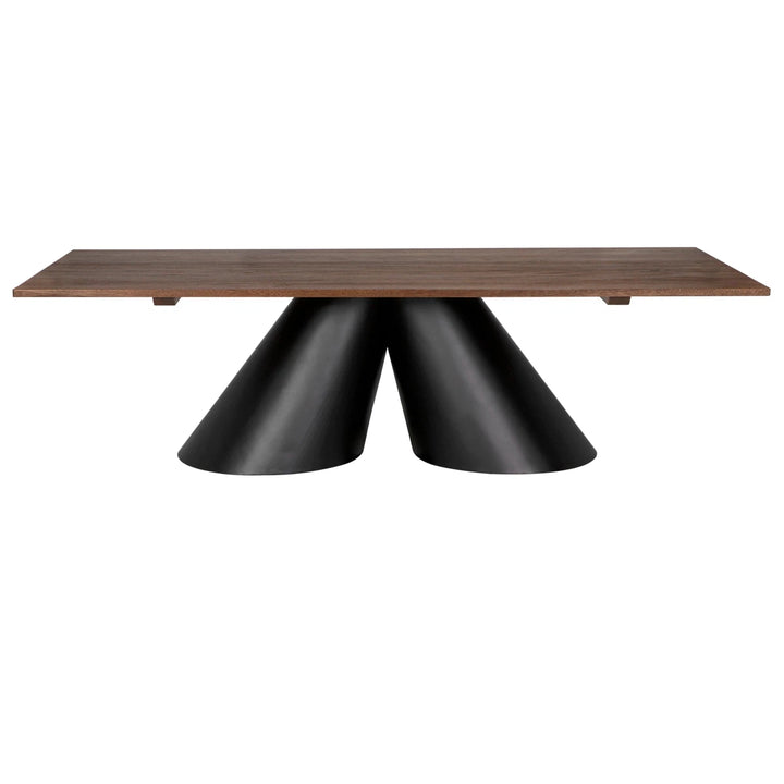 Mason Dining Table - Dark Walnut and Matte Black