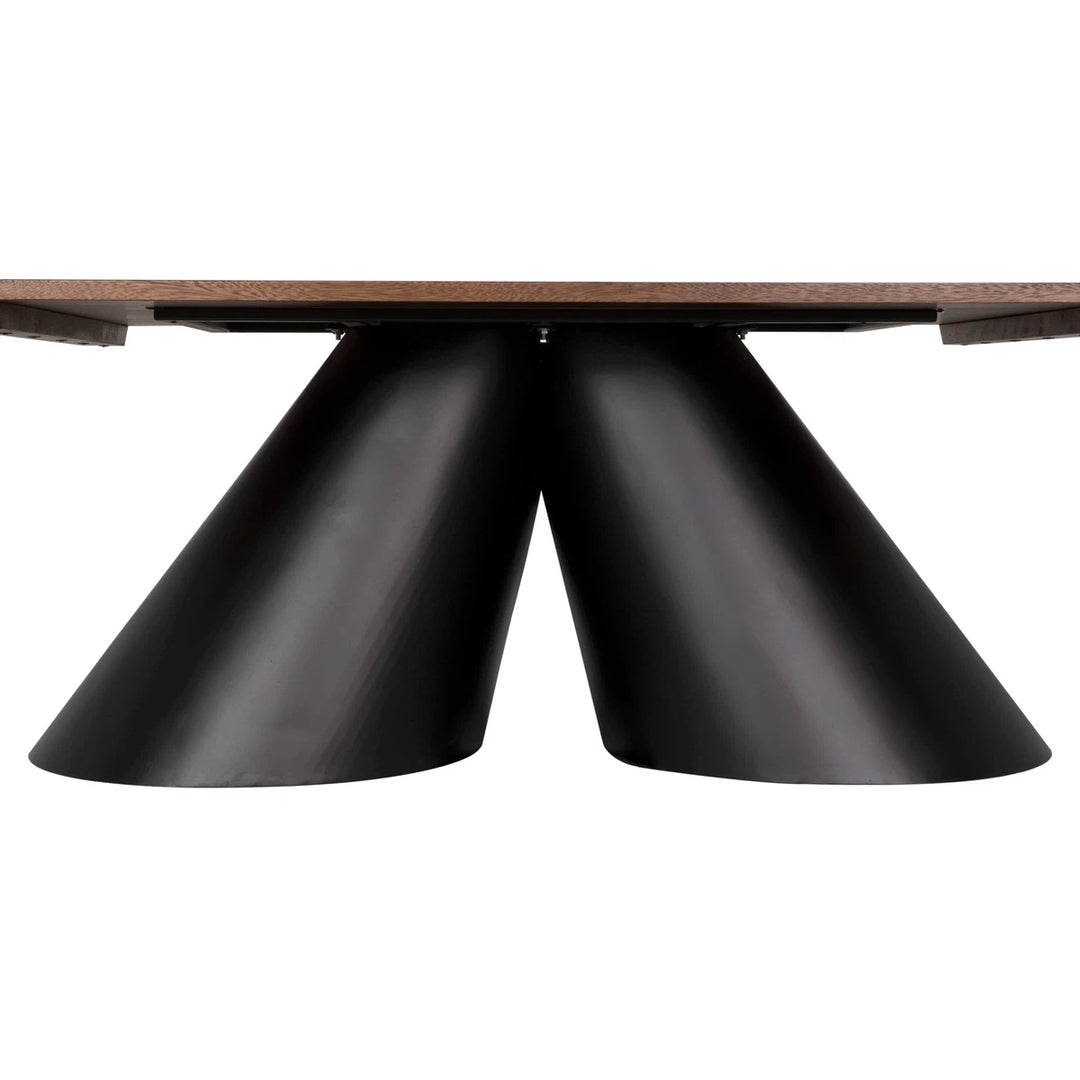 Mason Dining Table - Dark Walnut and Matte Black