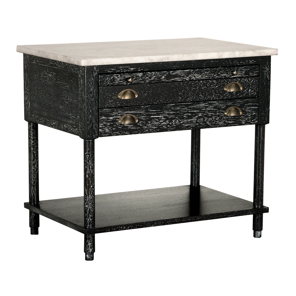 Artemio Side Table with Marble Top