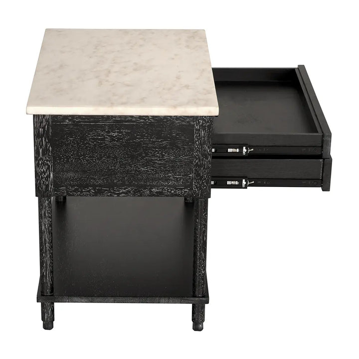 Artemio Side Table with Marble Top