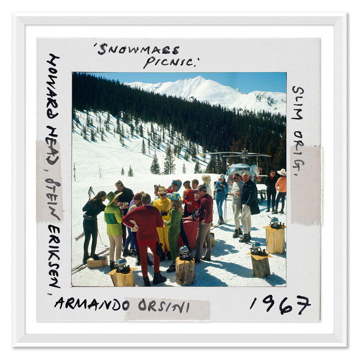 "Snowmass Picnic - Slide", Slim Aarons, January 1, 1967 by Soicher Marin