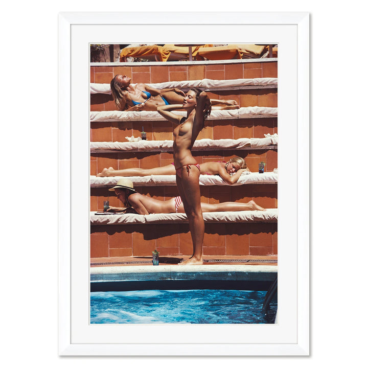 Getty Images, "Sunbathing On Capri," Slim Aarons, January 1, 1980 by Soicher Marin