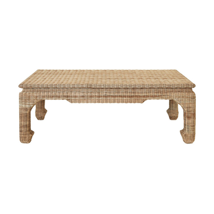 Guinevere - Ming Style Coffee Table In Woven Rattan