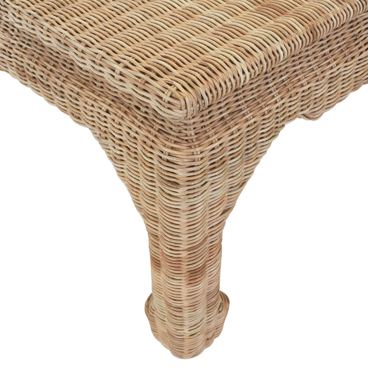 Guinevere - Ming Style Coffee Table In Woven Rattan