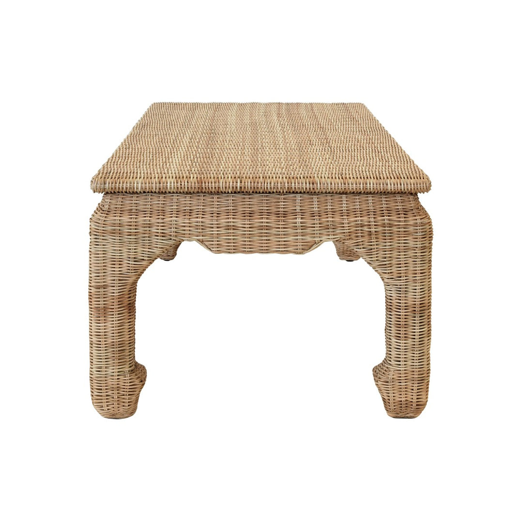 Guinevere - Ming Style Coffee Table In Woven Rattan