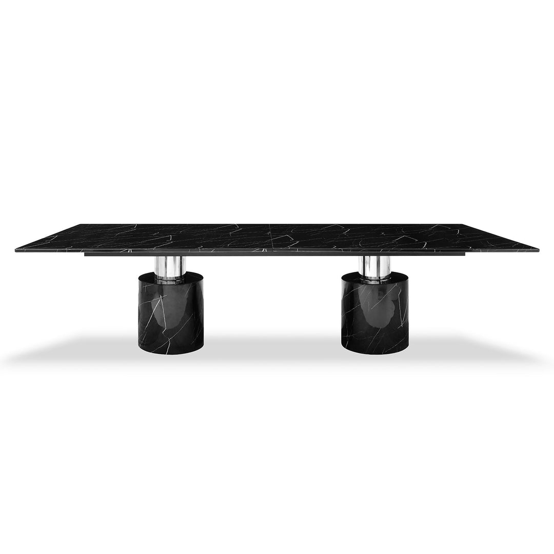 Geneva Extra Large Dining Table-Whiteline Modern Living-WHITELINE-DT1640XL-BLK-Dining TablesBlack-Include 5mm Glass Top-1-France and Son