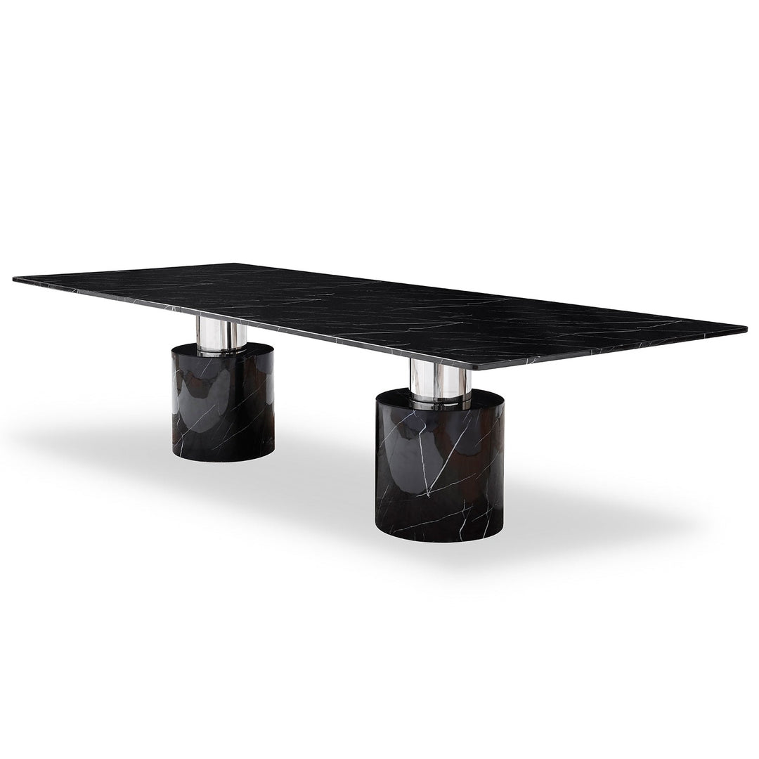Geneva Extra Large Dining Table-Whiteline Modern Living-WHITELINE-DT1640XL-BLK-Dining TablesBlack-Include 5mm Glass Top-5-France and Son
