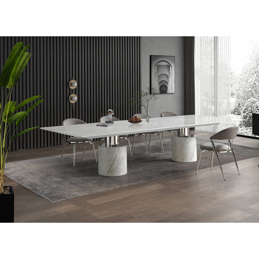 Geneva Extra Large Dining Table-Whiteline Modern Living-WHITELINE-DT1640XL-BLK-Dining TablesBlack-Include 5mm Glass Top-3-France and Son