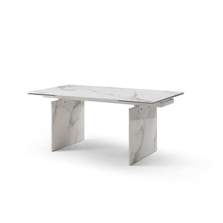 Georgia Extendable Dining Table-Whiteline Modern Living-WHITELINE-DT1930-WHT-Dining Tables-1-France and Son