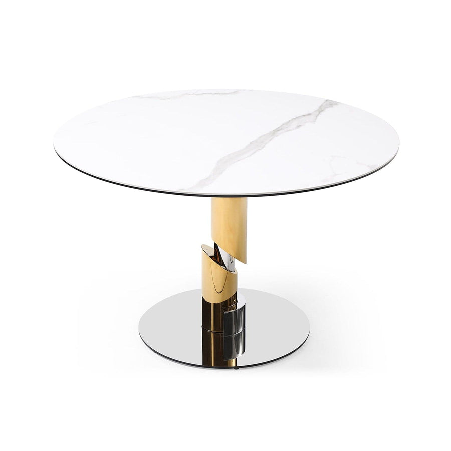 Gloria Round Dining Table-Whiteline Modern Living-WHITELINE-DT1935-WHT-Dining Tables-3-France and Son