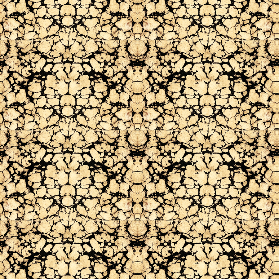 Alternate view of Golden Tortoise Wallpaper, featuring matte finish, paper, metallic ink, and repeating seamless pattern.