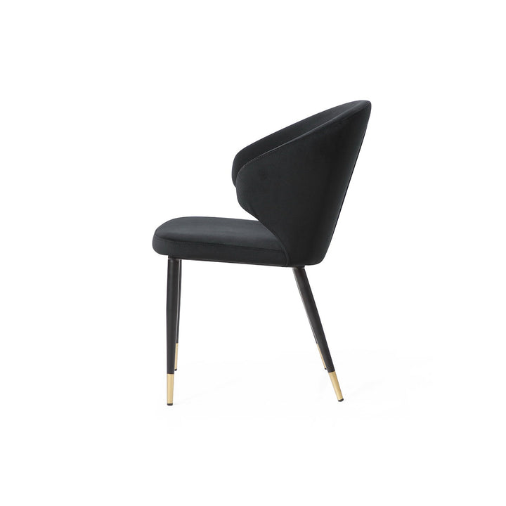 Gracie Dining Chair-Whiteline Modern Living-WHITELINE-DC1795F-BLK-Dining Chairs-4-France and Son