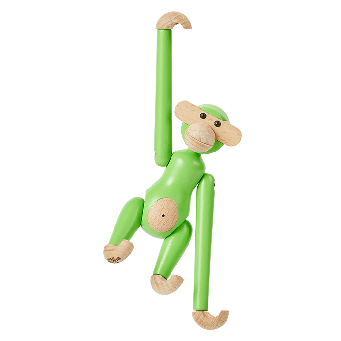 Kay Bojesen Monkey, Mini, Light Green, H: 3.7"