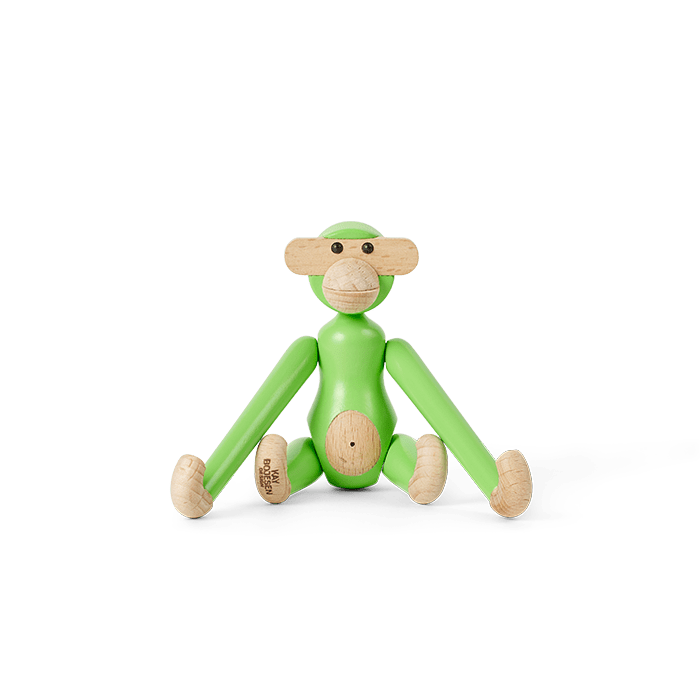 Kay Bojesen Monkey, Mini, Light Green, H: 3.7"