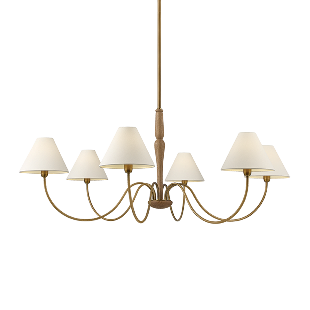 Bennie Chandelier - Patina Brass