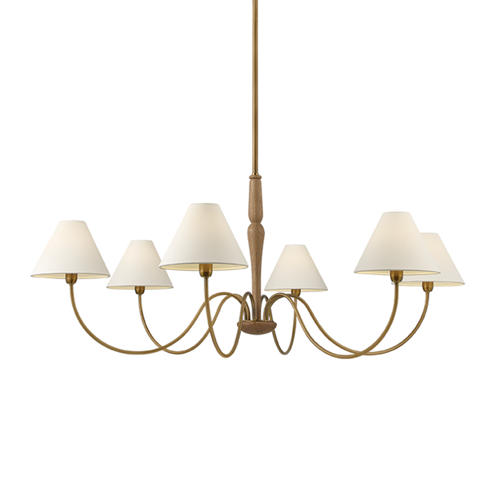 Bennie Chandelier - Patina Brass