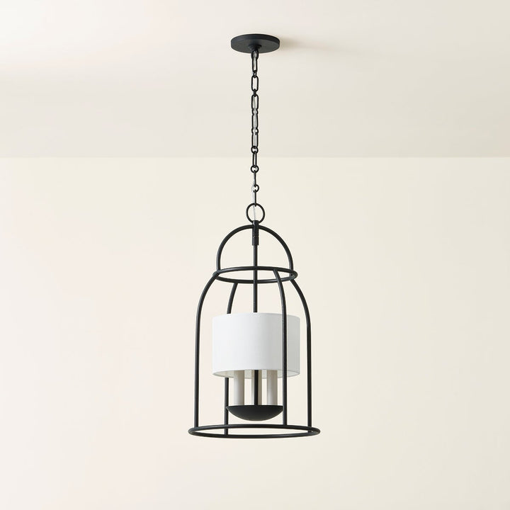 Delia Lantern-Mitzi-HVL-H871703-AI-PendantsAged Iron-3 Light-6-France and Son