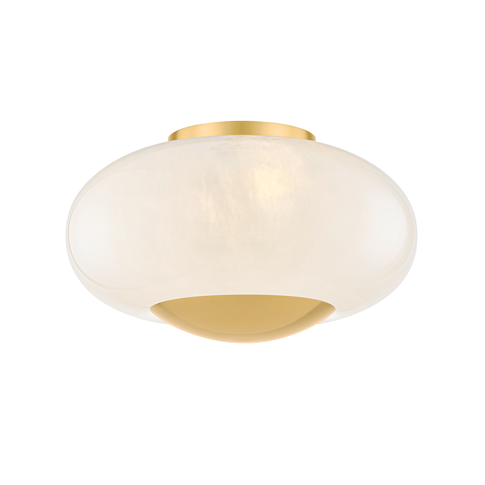 Flush Mounts Lottie Flush Mount-Aged Brass