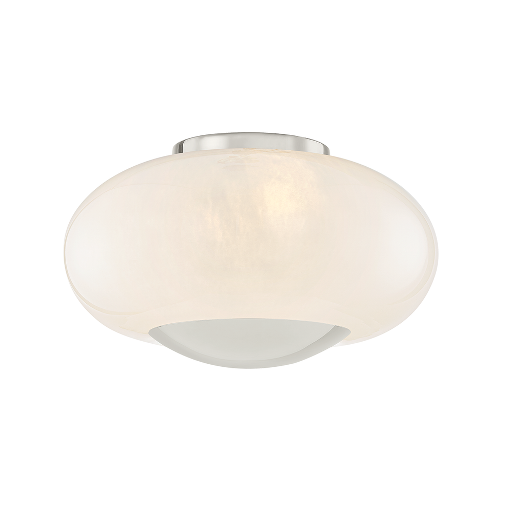 Flush Mounts Lottie Flush Mount-Polished Nickel