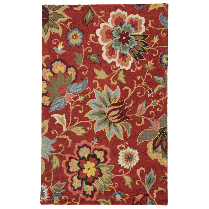 Jaipur Living Zamora Handmade Floral Red/ Multicolor Area Rug (10'X14')