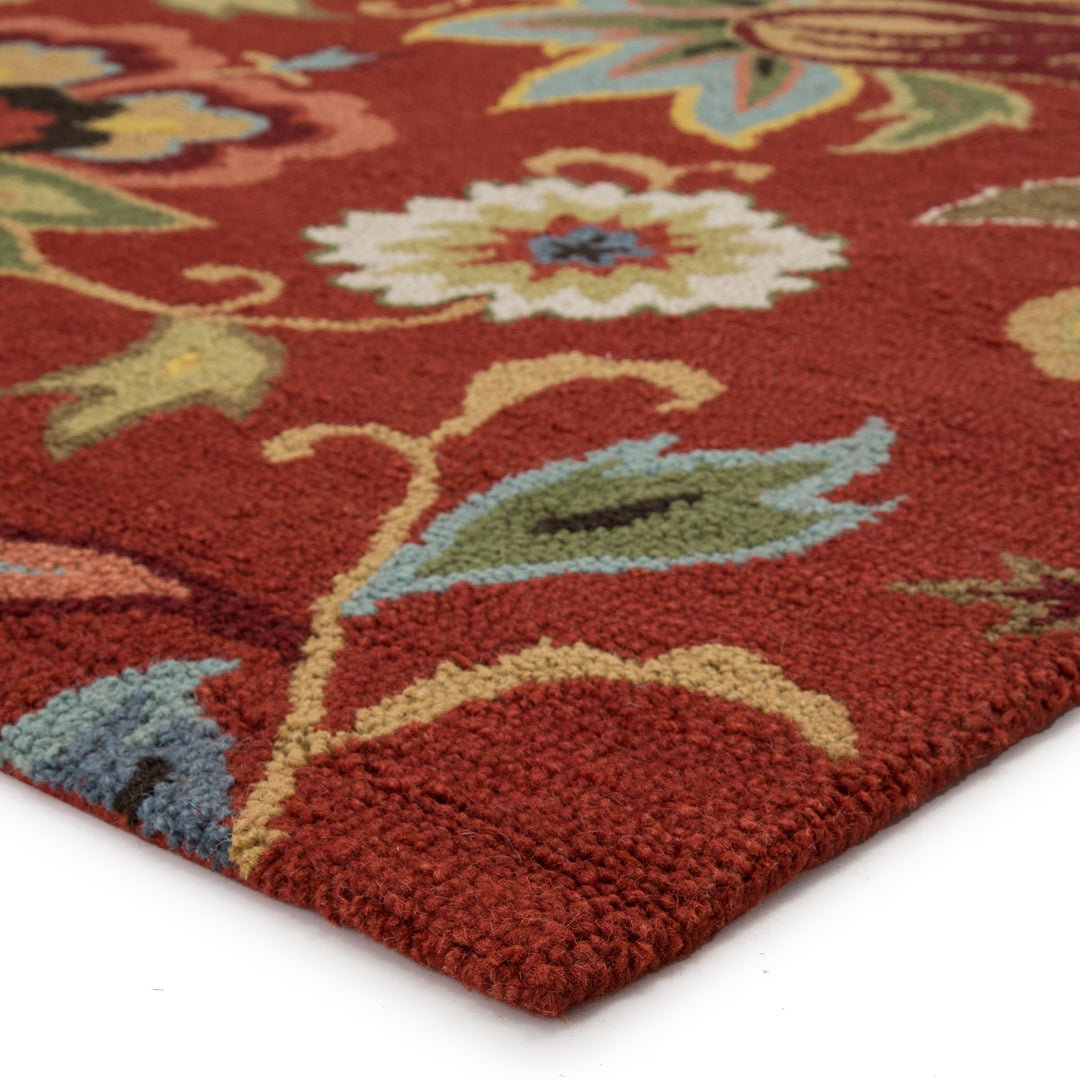 Jaipur Living Zamora Handmade Floral Red/ Multicolor Area Rug (10'X14')