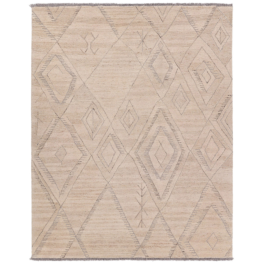 Jaipur Living Anisah Handmade Trellis White/Gray Area Rug (9'X12' Rectangle)