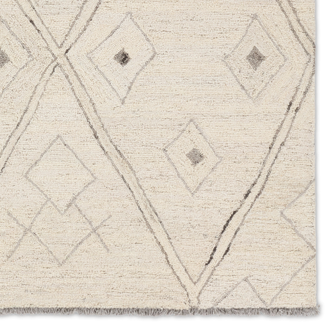 Jaipur Living Ismael Handmade Trellis White/Gray Area Rug (10'X14' Rectangle)