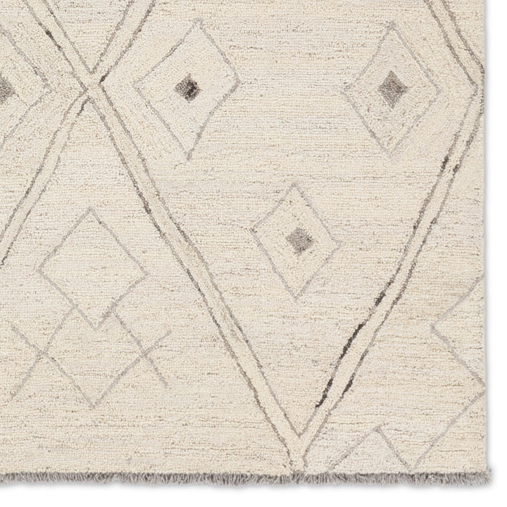 Jaipur Living Ismael Handmade Trellis White/Gray Area Rug (5'X8' Rectangle)