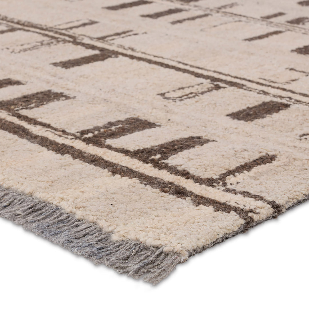 Jaipur Living Emir Handmade Striped Brown/Tan Area Rug (5'X8' Rectangle)