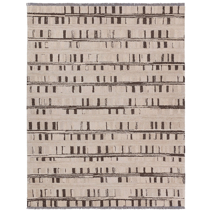 Jaipur Living Emir Handmade Striped Brown/Tan Area Rug (5'X8' Rectangle)