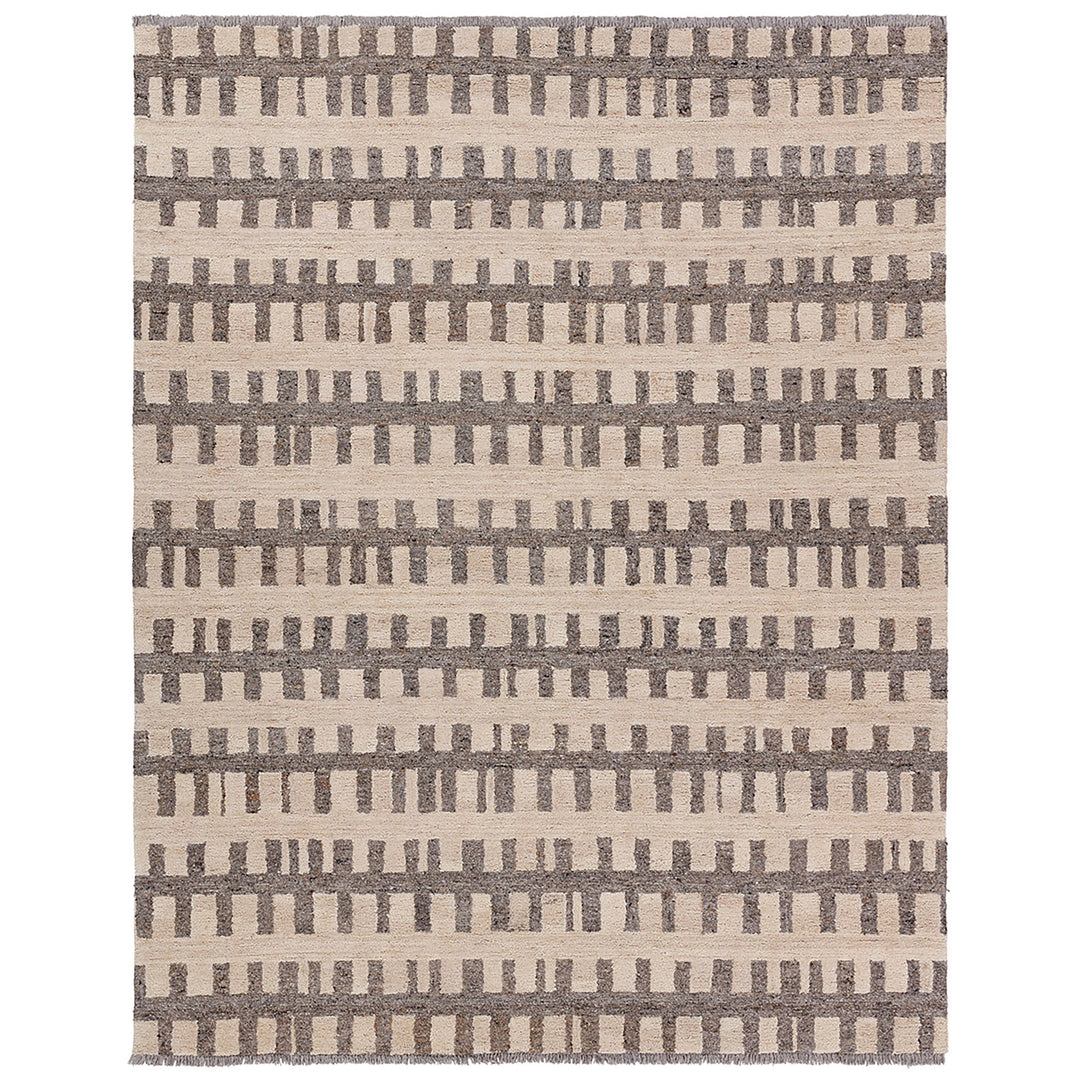 Jaipur Living Emir Handmade Striped Gray/White Area Rug (5'X8' Rectangle)