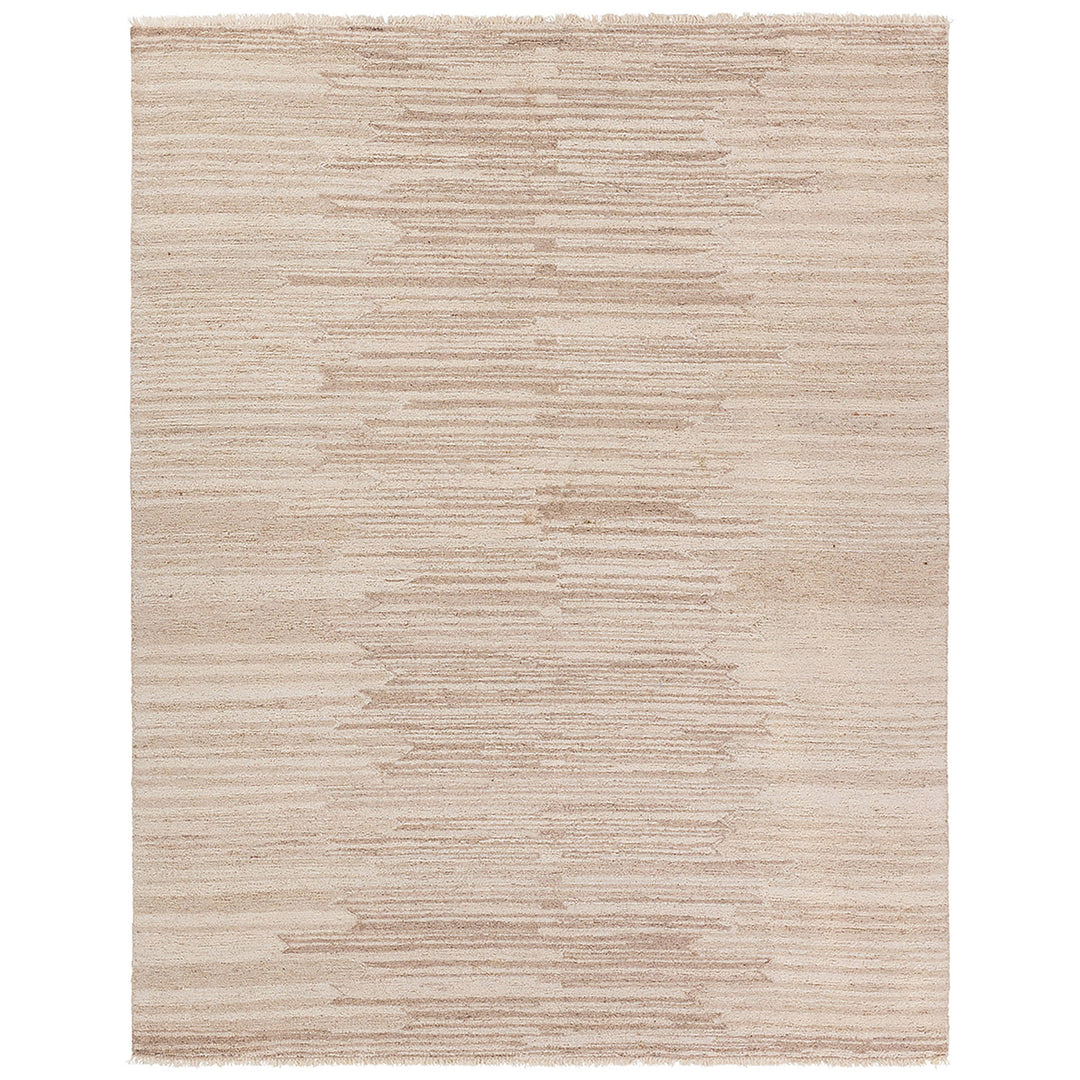 Jaipur Living Sayeed Handmade Striped Natural/White Area Rug (8'X10' Rectangle)