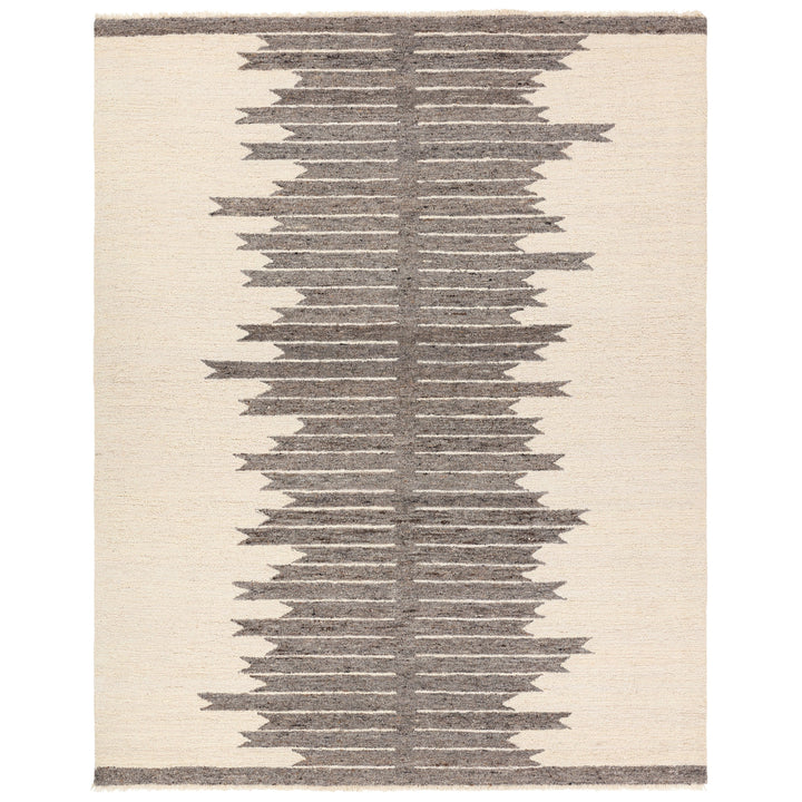 Jaipur Living Chaima Handmade Striped Gray/White Area Rug (5'X8' Rectangle)